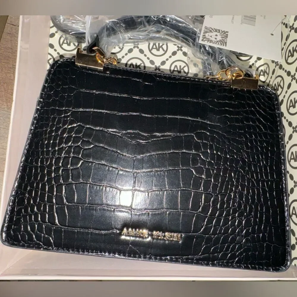 ANNE KLEIN Black Satchel with Wallet AKG5041 New in Box / with Tag MSRP $95